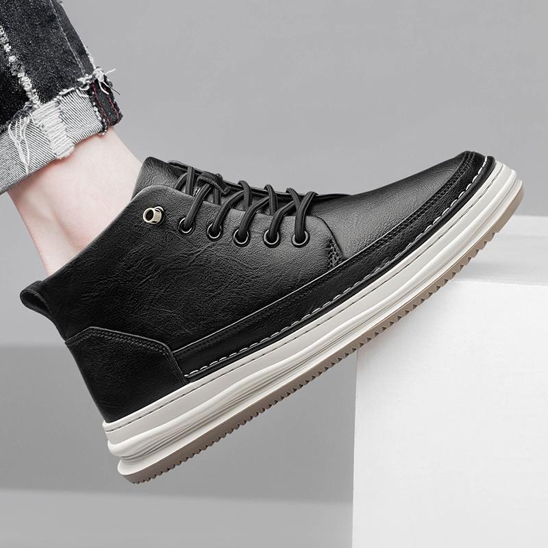 Модные мужские повседневные туфли из натуральной кожи, высококачественные ботинки для мотокросса с боковой молнией, роскошные брендовые мужские ботильоны, универсальные базовые ботинки