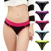 PHOLEEY Cotton Sexy Bikini Breathable and Absorbent Cotton Underwear for Women Women's Panties, 5-Pack, Panties, Fabric,