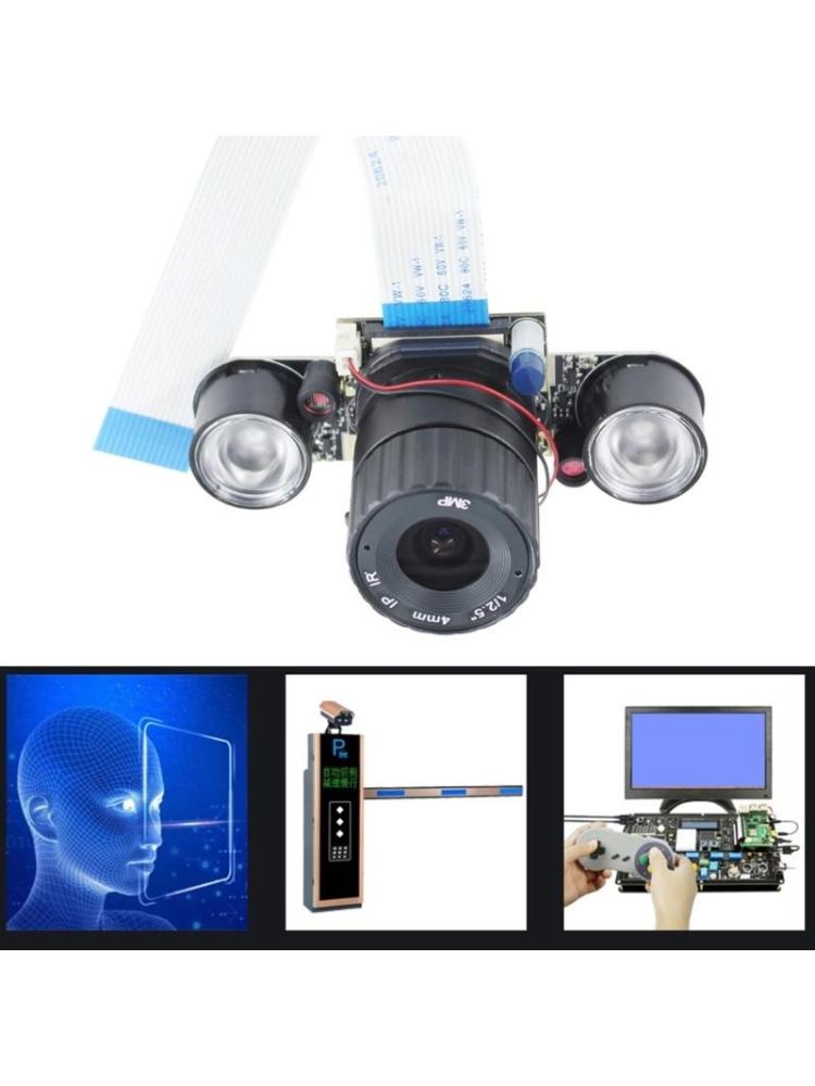 5MP Fisheye Camera Sensoring Automatic Day Night View Switching Features For RPi B 2/3 Compatible