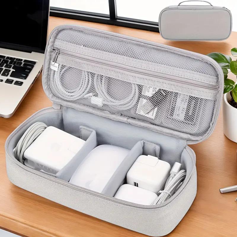 1pc Travel Portable Charging Cable Organizer Bag, Suitable for Chargers, Data Cables, and External Hard Drives Tote Bag