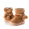 Child Shoes New Trendy Winter Boots for Children Thick Soled Wool Ball Snow Boots Winter Cotton Inserts Girl Sneakers Botas Niña