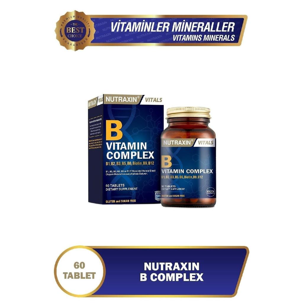 Комплекс витаминов группы B, 60 таблеток B1, B2, B3, B5, B6, B12