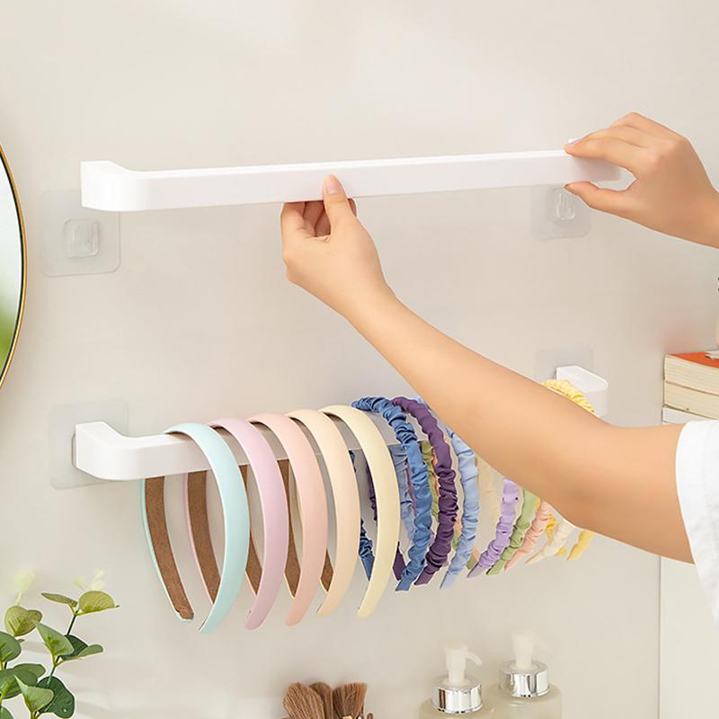 Wall Mounted Hair Clip And Headband Storage Rack - No Punching Required - Hair Clip Storage Organizer Holder Hair Accessories
