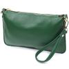 Original Women's Clutch Bag with Two Straps Made of Genuine Leather Vintage 22647 Green
