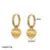 Spot European & American Style 18k Gold Love Pendant Double Heart Stainless Steel Earrings