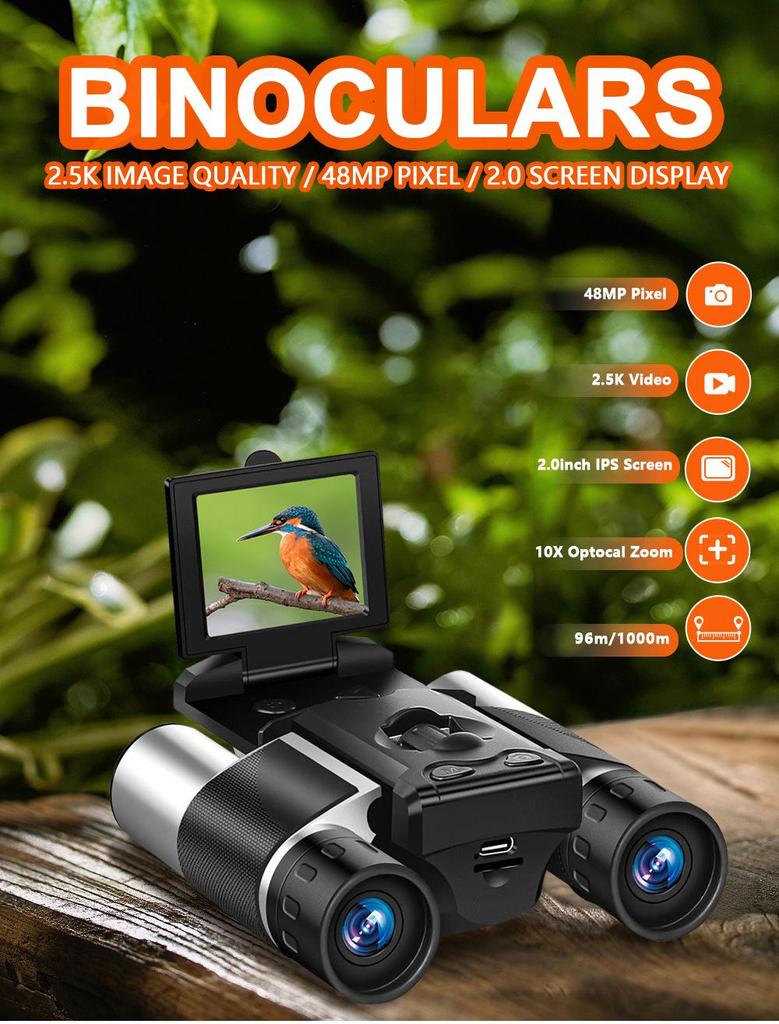 DT10 Starlight Night Vision Digital Binocular Telescope with High-Definition Recording & Photo Capabilities for Birdwatching and Outdoor Use