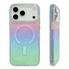Радужный градиентный блестящий магнитный чехол для девочек для iPhone 17 Pro Max 16e 17 15 14 13 12 11 Pro противоударный чехол для телефона