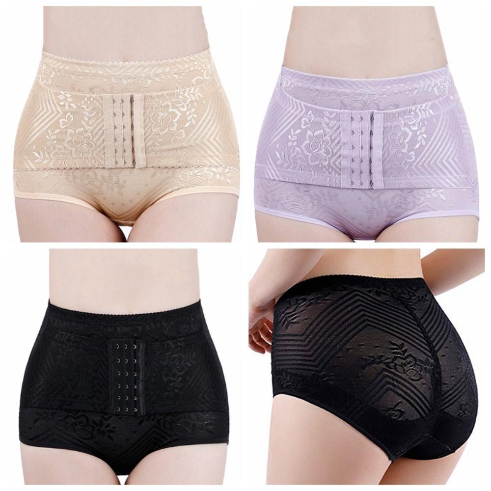 Кружевной Цветочный Послеродовой Формирователь Фигуры Застежка Бесшовное Нижнее Белье Линжери Трусики с Эффектом Подтяжки Ягодиц Женские