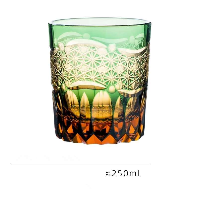 Japanese Edo Kiriko Crystal Ware Whisky Cup Hannd Carving Lucky Clouds Wine Glass Liquor Snifter Water Mug Best Present For Dad