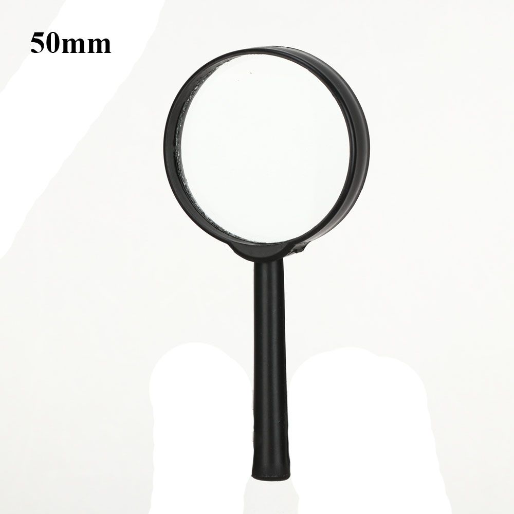 40/50/60/75/90/100/110/130mm Reading Glass Lens Hand Held Magnifier 5X Magnifying Jewelry Loupe