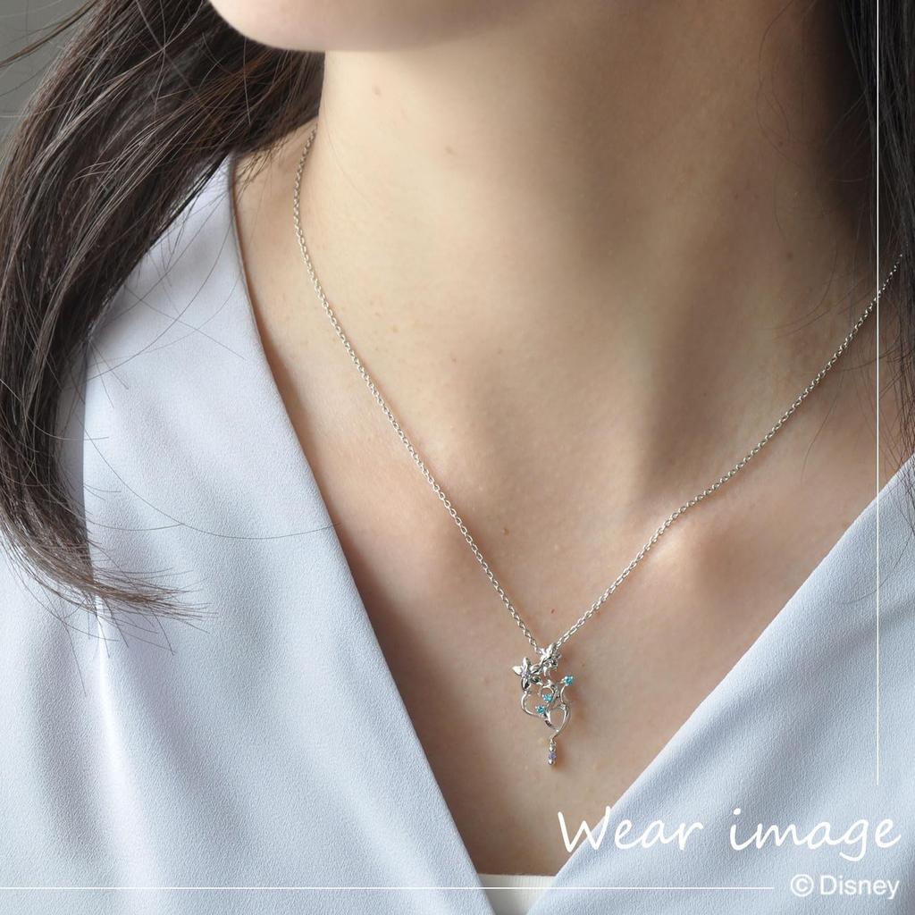 Серебряное ожерелье с подвеской Disney Princess Jasmine и кубическим цирконием [Disney] (VPCDS20123)