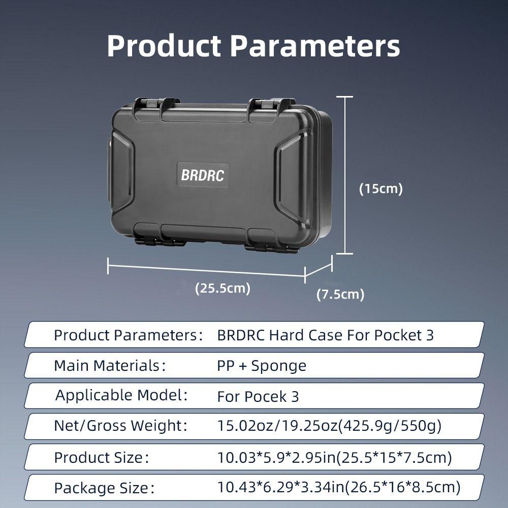 Explosion-proof Carrying Case Storage Box for DJI Osmo Pocket 3 Action Camera Accessories