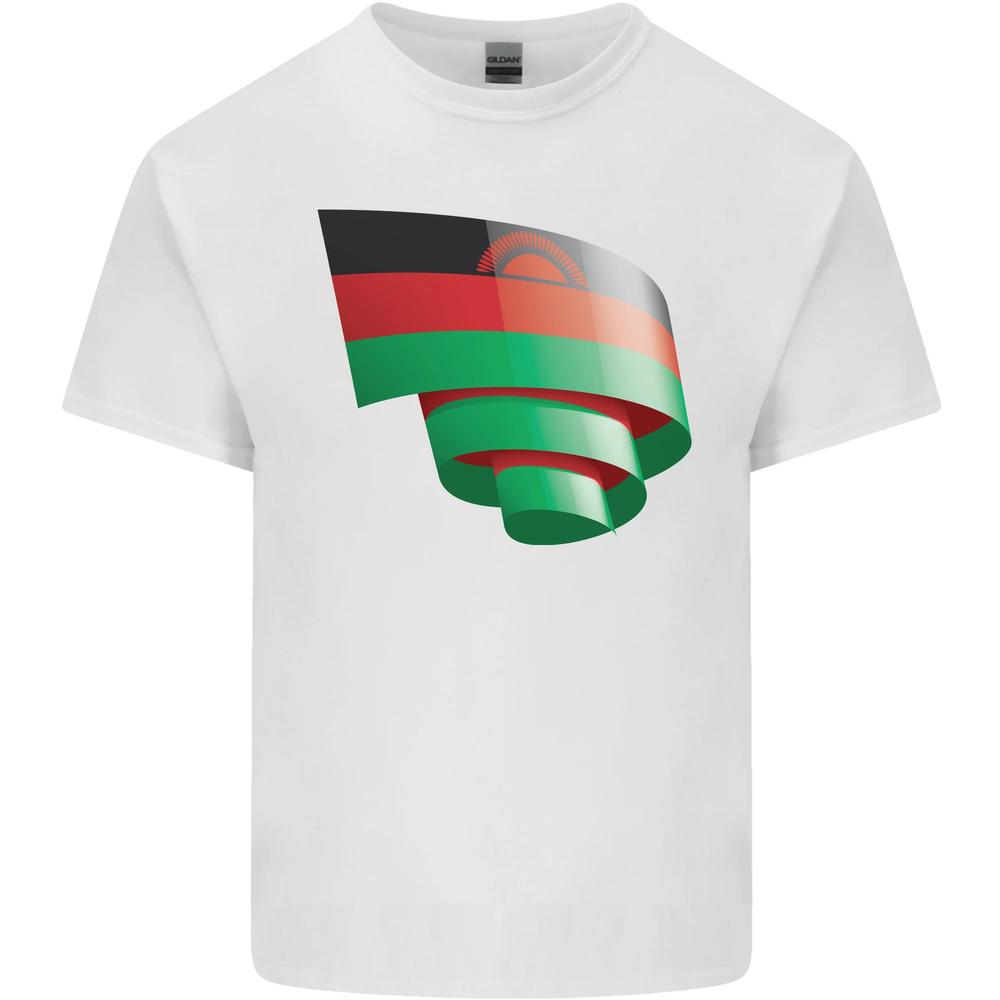 Curled Malawi Flag Malawian Day Football Unisexs Cotton TShirt Tee Top
