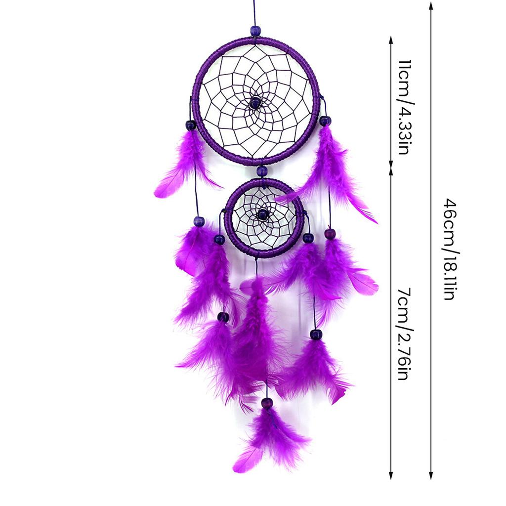 Dream Catcher Wind Chimes Wall Decor Home Hanging Craft Ornament Colorful Handmade Wall Decortion for Home Bedroom Living Room