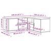 Corner Shelf Artisan Oak 200x40x45 cm Particleboard
