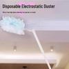 Retractable Chicken Feather Duster for Dust and Ash Removal, Household Static Duster, Extendable, Disposable, Ideal for Under-Bed Cleaning.