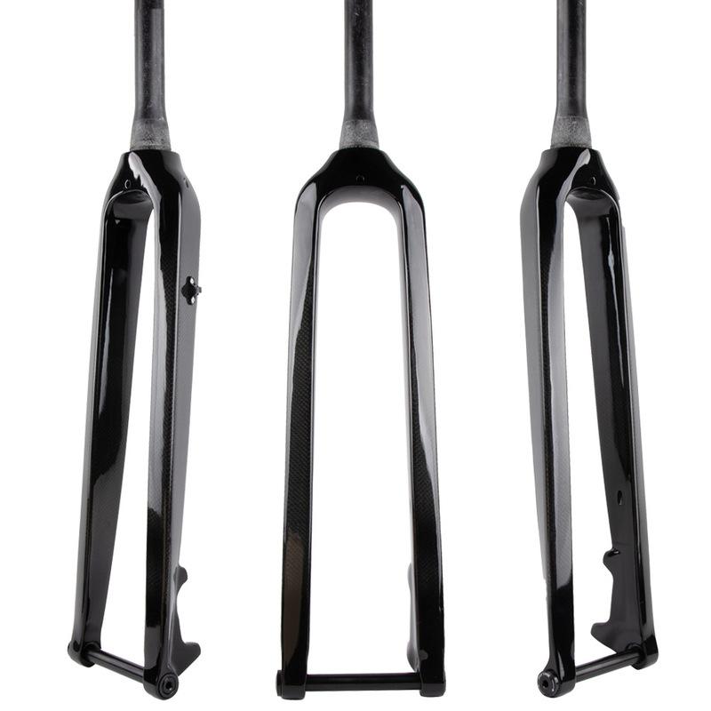 Glossy / Matte 3K Carbon Fiber Bike Fork Tapered Cycling Fork Mountain Bike Fork Bicycle MTB Parts Disc Brake