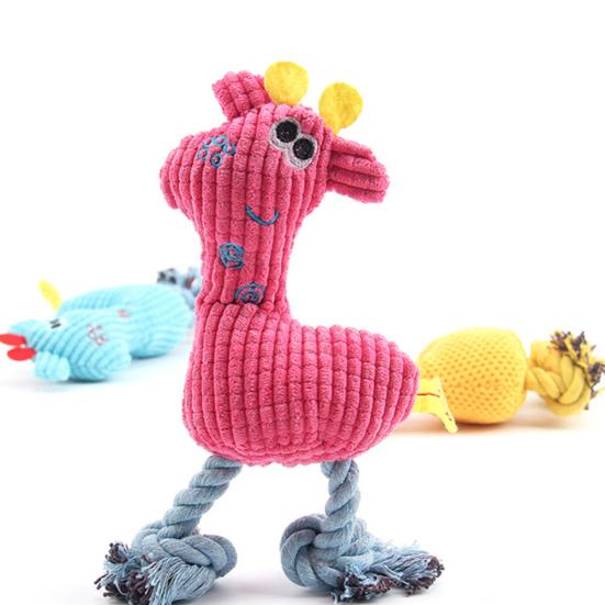 Домашние собаки Щенок Пушистый Плюшевый Форма Оленя Коренные Зубы Жевание Пищалка Звук Игрушка