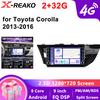 2 Din Android 13 автомобильное радио для Toyota Corolla Ralink 2013-2016 мультимедийный видеоплеер GPS 4G 8-ядерный Carplay авто стерео DVD головное устройство