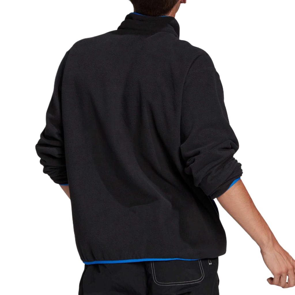 Adidas Мужская флисовая толстовка с вышитым логотипом Originals на молнии, черная GN2376