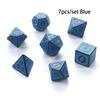 7-Piece Carved Pattern Polyhedral Dice Set - D4 D6 D8 D10 D% D12 D20 - For Tabletop Games