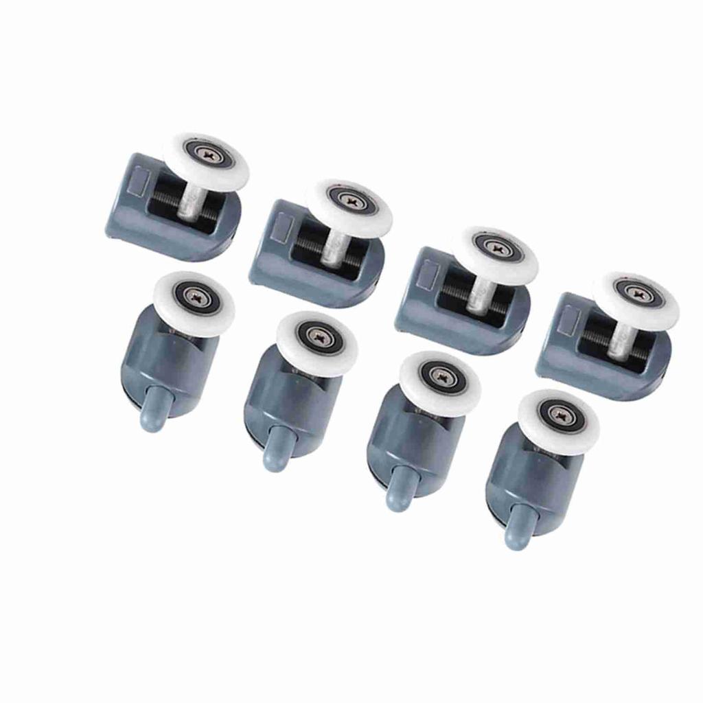 8 X Twin Bottom Top Shower Door Rollers Pulleys Wheels Runners Bathroom Single Wheel
