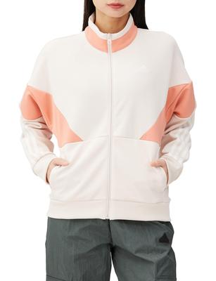 Adidas JSY10 Colorblock Двухслойный Трикотажный Сезонный Свободный Пудрово-Серый Размер Женская Куртка, Спортивная одежда, Посадка, Лиловый/Чудо (IM8717), Дж/Л