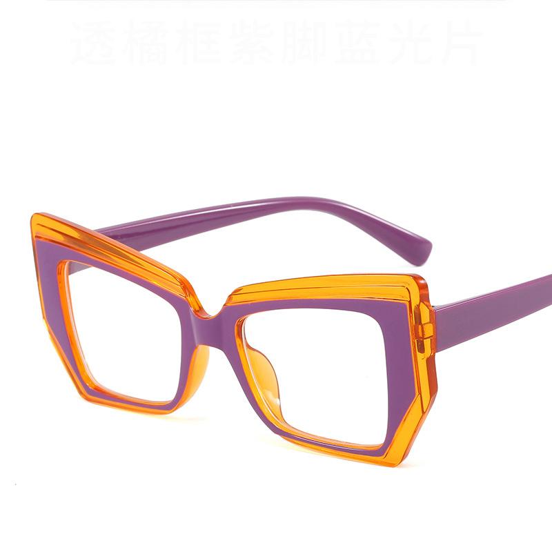 Женские очки с защитой от синего света «кошачий глаз», модные многоугольные винтажные винтажные очки роскошного дизайна, женские модные квадратные очки неправильной формы