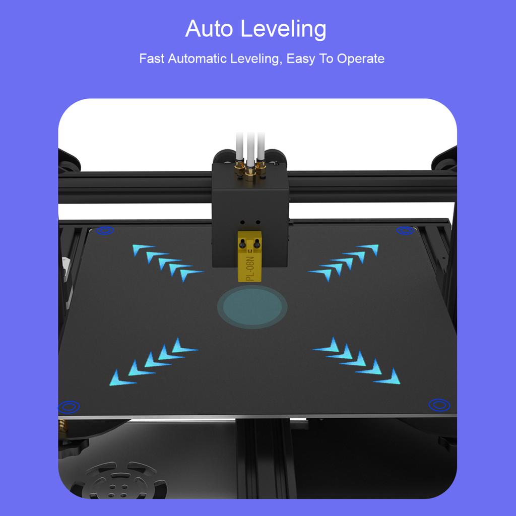 ZONESTAR Z8PM4 PRO FDM 3D принтер 300x300x400 мм область построения 4IN1OUT полностью металлический экструдер смешанный цвет