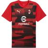 Футболка с коротким рукавом и круглым вырезом Ac Milan Series Ss24 Brand Logo, впитывающая пот, мужская, черная, красная 777712-01