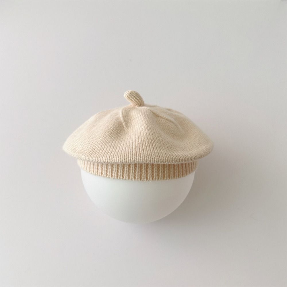 Knitted Baby Beret Hat Korean Warm Soft Kids Berets Autumn Winter Cute Painter Hat Boys Girls