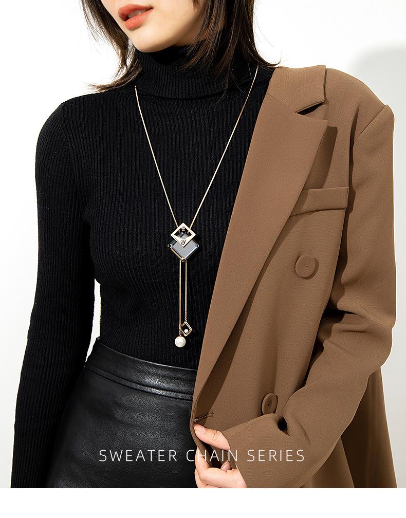 2021 Новое женское универсальное высококачественное декоративное ожерелье-свитер с подвеской