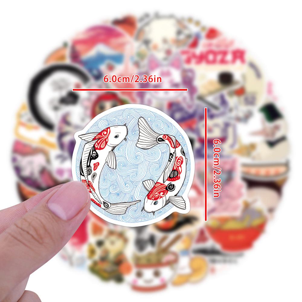 55 Japanese Cartoon Graffiti Stickers Decorate Suitcase Laptop Mobile Phone Stickers