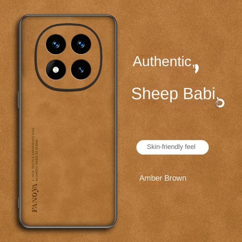 Простой кожаный удобный замшевый чехол для Xiaomi Redmi Note 14 Pro + Note14 Note 13 Pro + 12 Pro 11 10 Мягкий защитный чехол для объектива