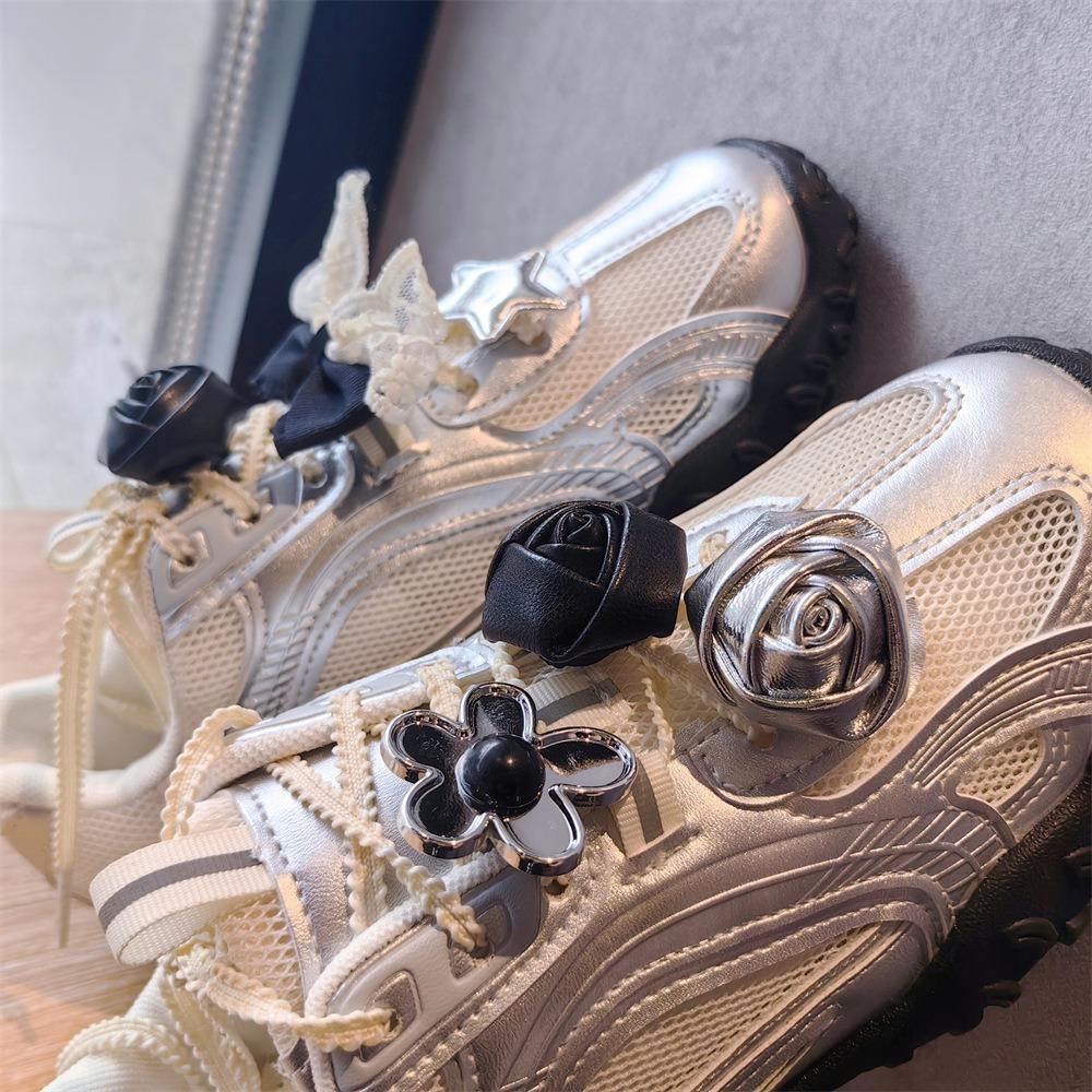 Новые модные зажимы для шнурков, пряжки, украшения, пряжка для обуви, кожаная роза, бант, сердце, подвески для обуви, аксессуары для обуви 1 шт.