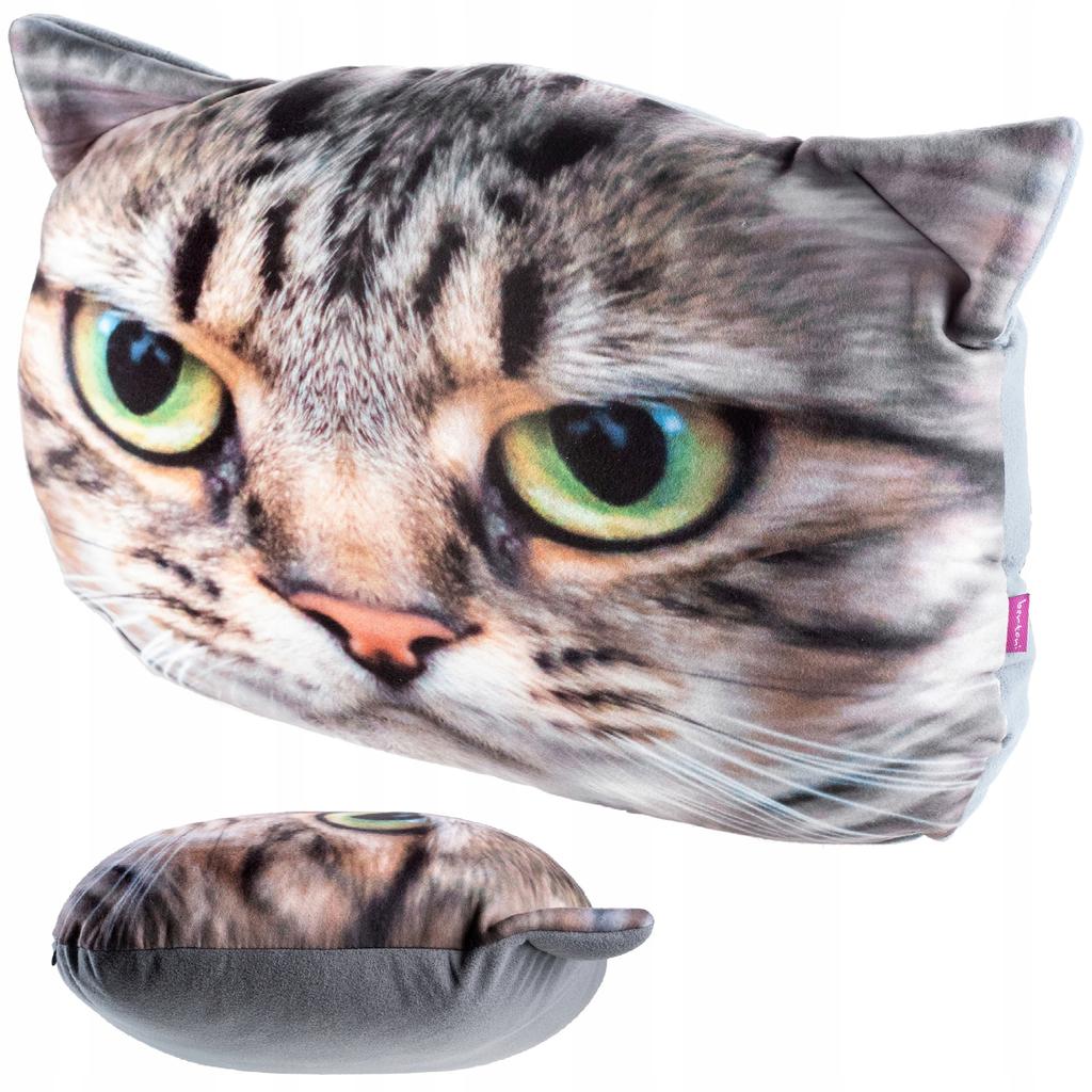 KADAX Pillow Pattern with Cat Print Mascot 30x45 Cm
