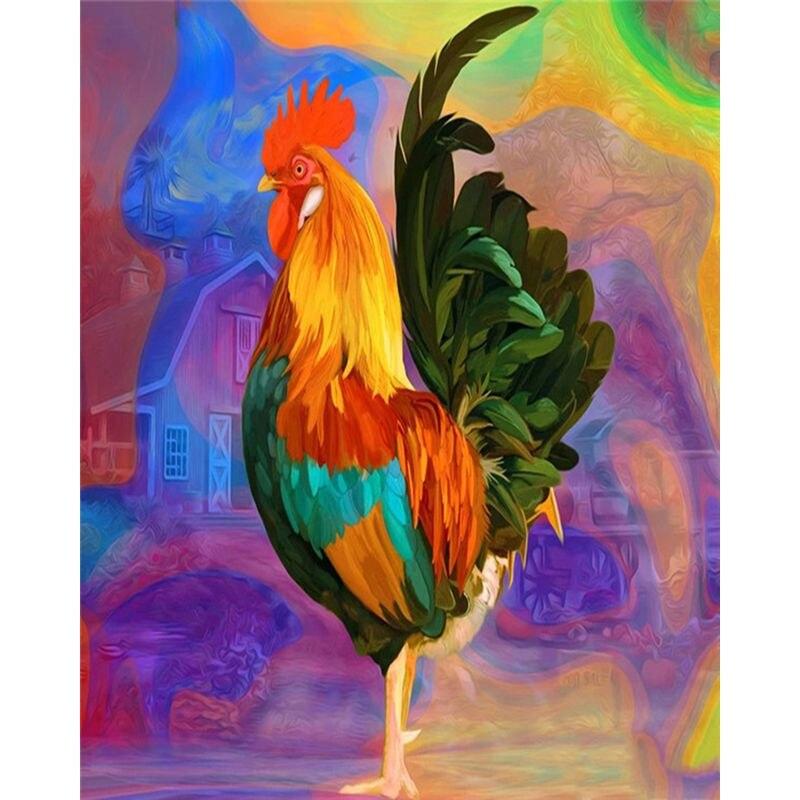 5D круглая алмазная живопись Цветная птица животное для детей и взрослых картина вышивка мозаика дизайн ремесла домашний декор подарок