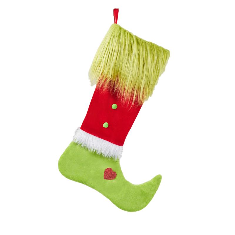 1 шт. большой рождественский декоративный кулон в виде елки с зелеными волосами в виде монстра-носка