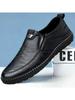 Мужская кожаная обувь Новая летняя уличная обувь слипоны Повседневная обувь Дышащая Нескользящая Обувь на плоской подошве Мужская обувь для вождения и ходьбы De Cuero