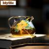 300ml Fragrant Peony Glass Tea Pitcher Tea Divider Serving Cup Cha Hai Dispenser Justice Cup Fair Mug Cafes Decoration Supplies