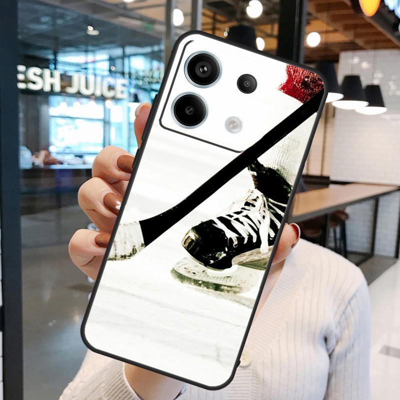 Чехол для телефона Xiaomi Redmi Note 11 9 10 12 13 14 15 Pro Plus Redmi 15 15C 10C 12C 13C 14C с рисунком клюшки и шайбы