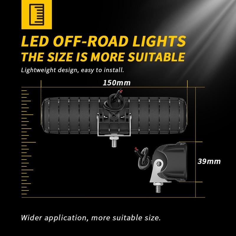 Всепогодная мотоциклетная лампа Мотоциклетная фара 12 В Противотуманная фара 6-дюймовая светодиодная световая панель Светодиодные чипы 3030 Водонепроницаемость IP65