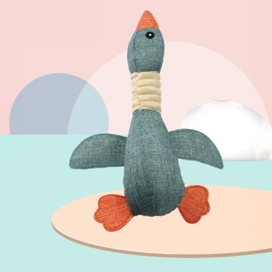 Indestructible Goose Dog Toy for Heavy Chewers Pet Stuffed Wild Goose Chew Toy with Squeaker Supports Healthy Chewing Instincts for Dogs Mental