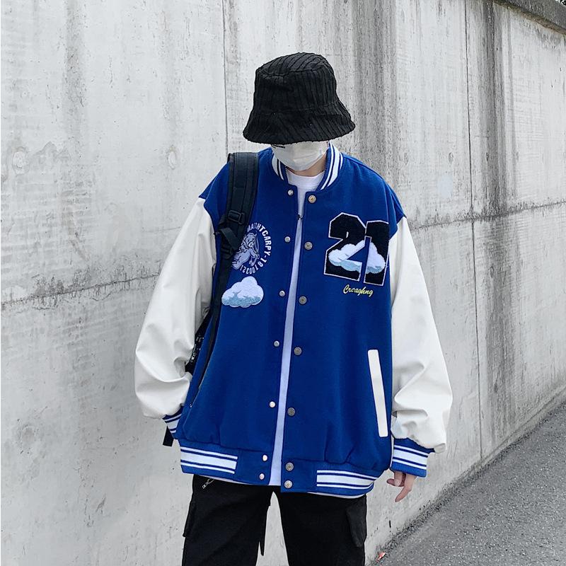 Куртка мужская пальто американский модный бренд бейсбольная одежда мужская весенняя новинка свободная вышитая повседневная куртка