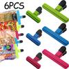 6pcs ABS Food Sealing Bag Clip Fresh Moisture-proof Snack Potato Chips Postcard Sealing Clip Household Kitchen Gadgets