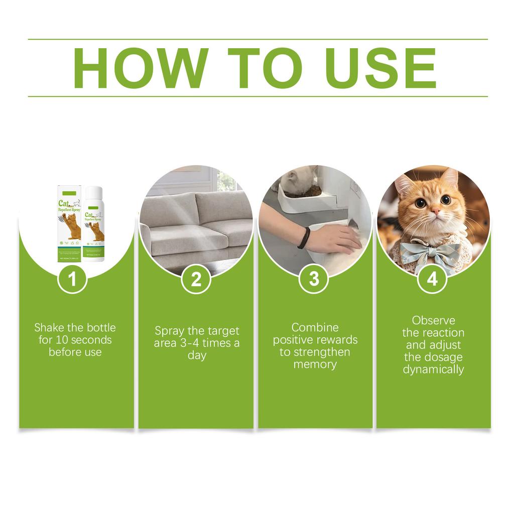 Спрей от кошек, Спрей от царапания, Вспомогательное средство для дрессировки питомцев в помещении и на улице, Защитник мебели, 100 мл