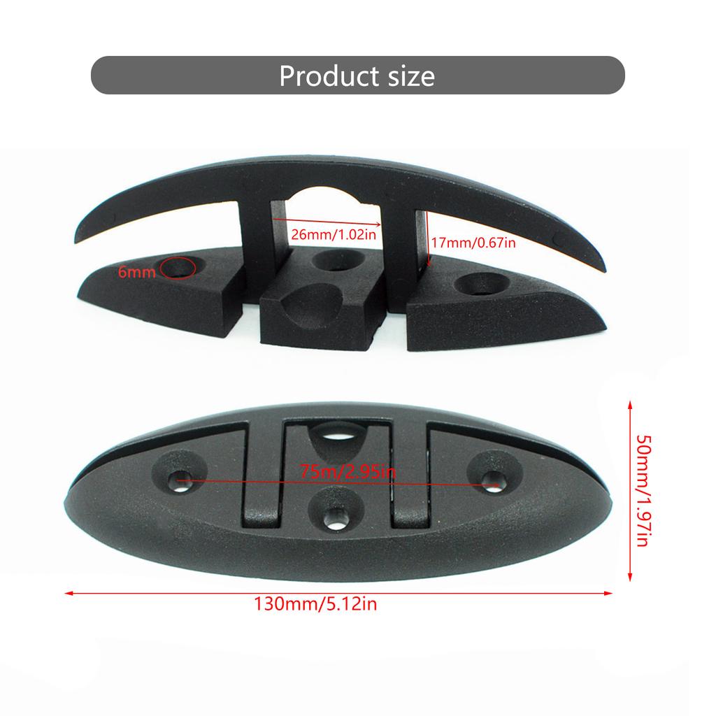 5-дюймовая складная швартовная утке откидная швартовная утке с 2 отверстиями из морского нейлона, стойкого к коррозии, швартовный трос
