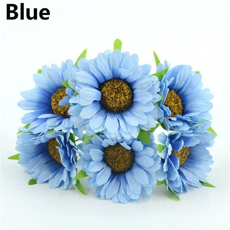 Яркие 6 шт. Искусственная гербера, поддельный шелковый цветок для потрясающего домашнего декора