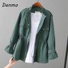 Danmo Women's Windbreaker Autumn Korean Wild Loose Stand-Collar Fashion Jacket Female Student Windbreaker Coat Lining