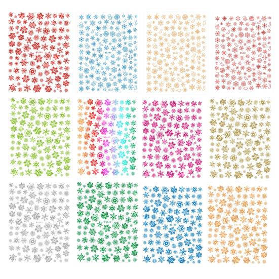 1/2 шт. Красочные наклейки для ногтей в виде снежинок, самоклеящиеся, DIY, для дома, салона, зимние, рождественские, снежинки, женские, наклейки для украшения искусственных ногтей